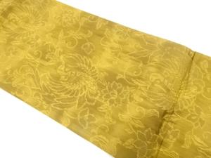 ふくれ織　鳳凰に唐花模様織り出し　全通袋帯